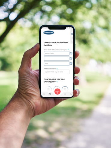 SafeTCard Personal Safety App Interface